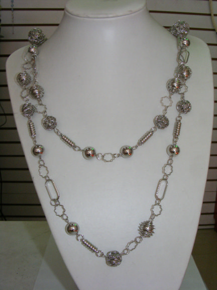 alloy and acrylic necklace