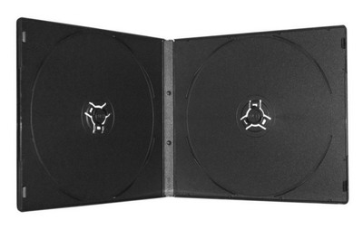 7mm small DVD case double black-7mm VCD case