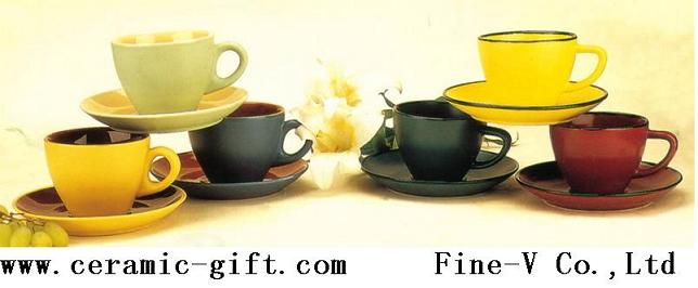 pottery coffee set