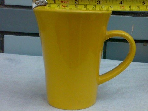 Yellow ceramic mug