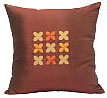 Embroidered silk cushion cover