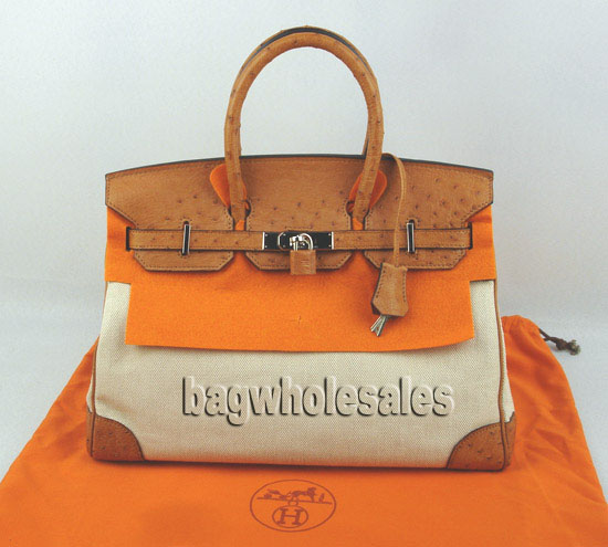 Hermes apricot Birkin handbag  35cm