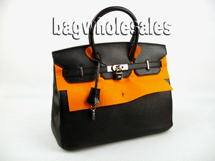 Hermes black Birkin handbag 1041 35CM