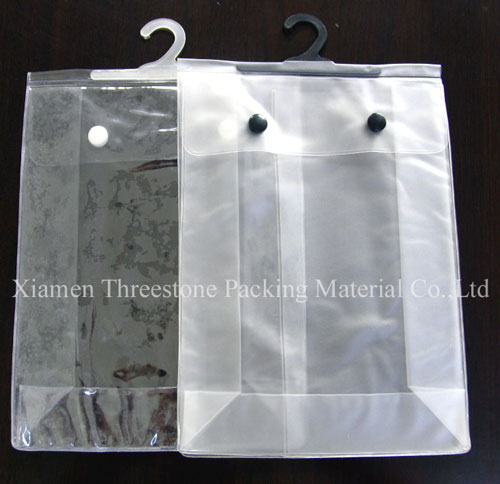 PVC bag with hanger, Vinyl bag, PVC bag