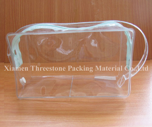 PVC bag,Slider pouch,Cosmetic pouch,PVC bag with handle and button