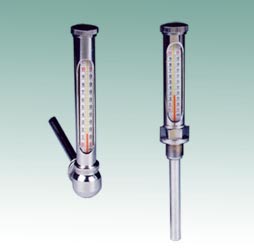 Round Glass Thermometer with protecting case