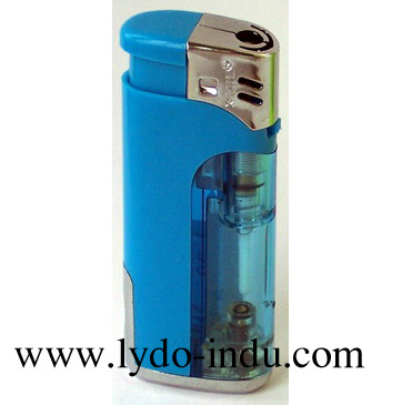 Refillable Short Electronic Lighter with LED Light