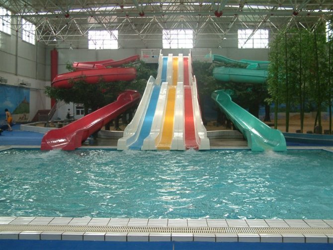 swimming pool slide