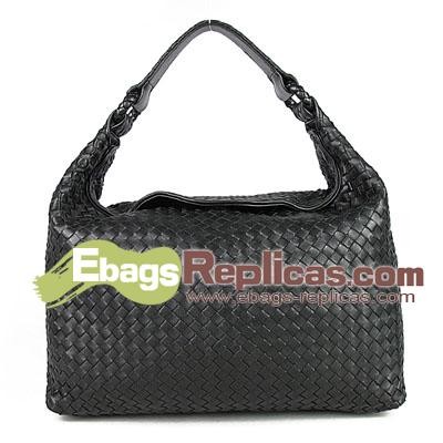 Bottega Veneta Handbags Bottega Veneta Woven Top Handle Bag Black 8001