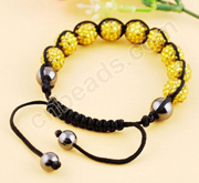 yellow resin rhinestone tresor paris bracelet ston