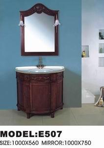 solid wooden bathroom cabinet