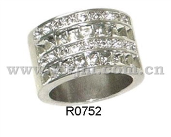 fashion alloy czech stone ring