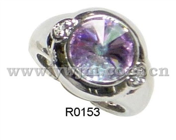 fashion alloy czech stone ring