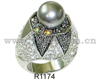 fashion alloy cz stone ring