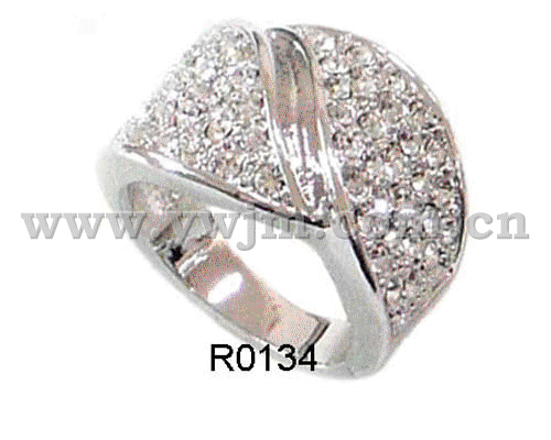 fashion alloy czech stone ring