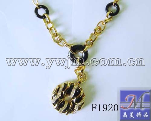 fashion alloy czech stone necklace