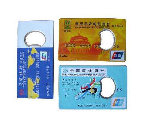 Credit card bottle opener 