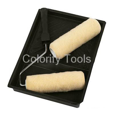 Paint Tools: paint roller, paint brush, paint tray