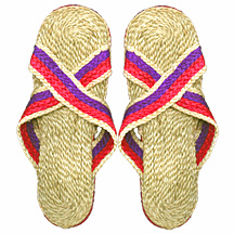 ECO FRIENDLY GOLDEN JUTE BEACH SLIPPERS/SANDALS (H