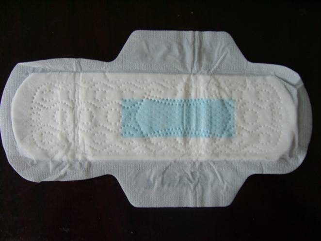 290mm ultra thin sanitary napkins with blue centre