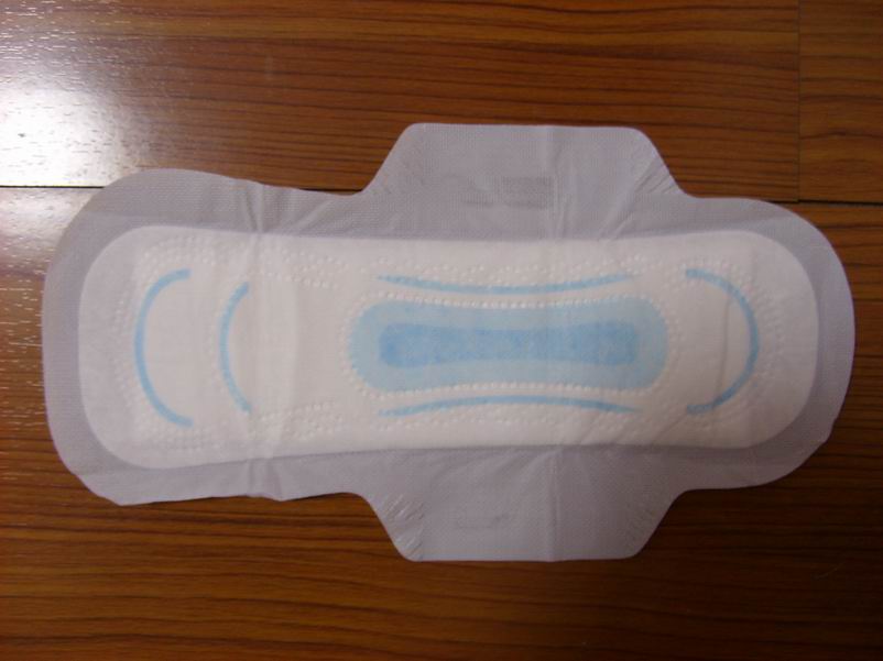 280mm sanitary napkins with printed blue centre