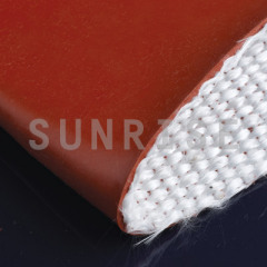 Fiberglass cloth coated with silicone