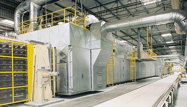 New type gypsum board production line...