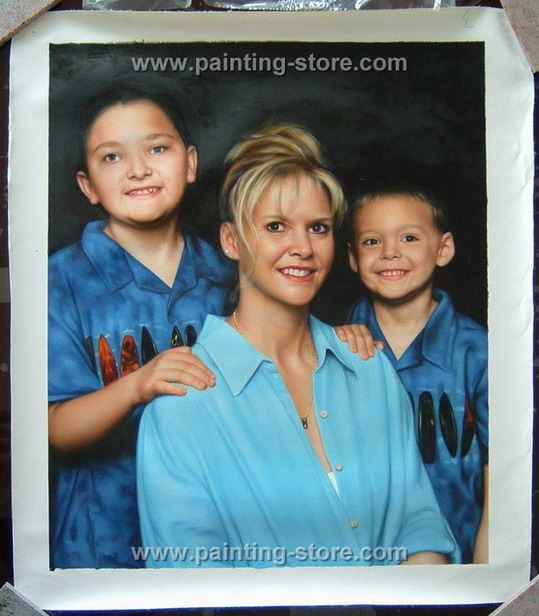 oil painting from photo-three person