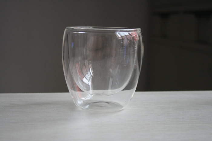 Glass double wall cup