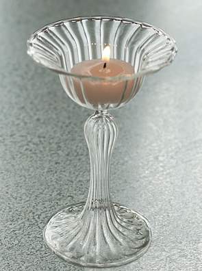 Glass candle holder