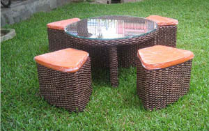 Water hyacinth stool set