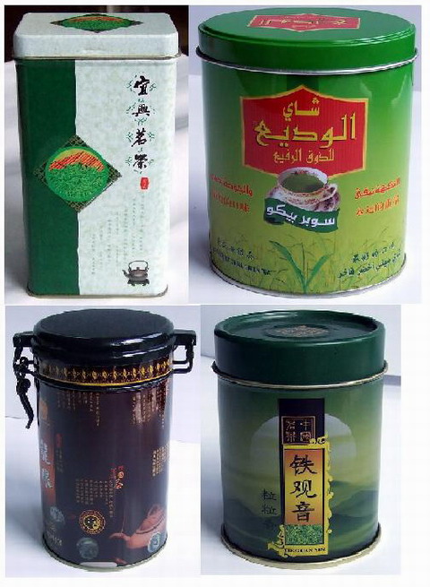 tea tin, tea canister, tea box, tin can