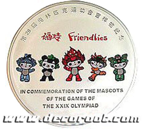 2008 olympic mascot badges