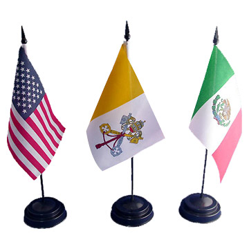 Polyester table flags