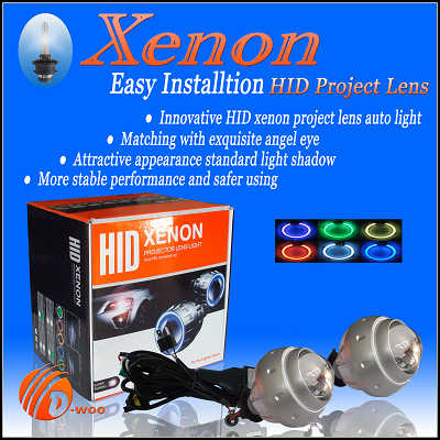 Hid Bi-xenon Projector Lens With Angle Eyes