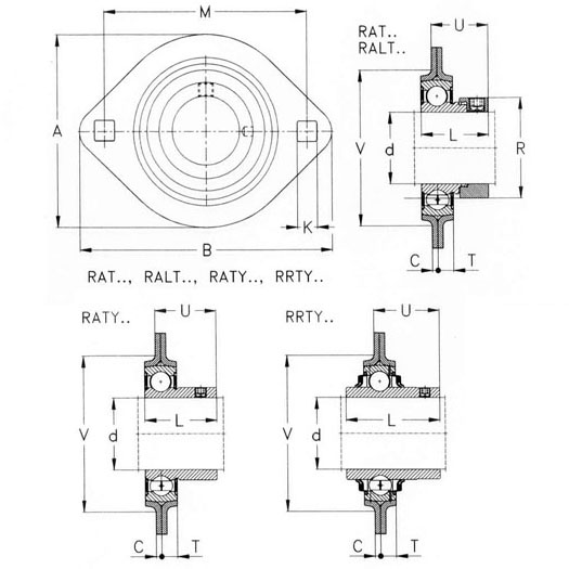 Oval flange units, pressed steel