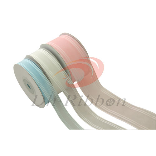 Nylon Organza Ribbon With Six Lines