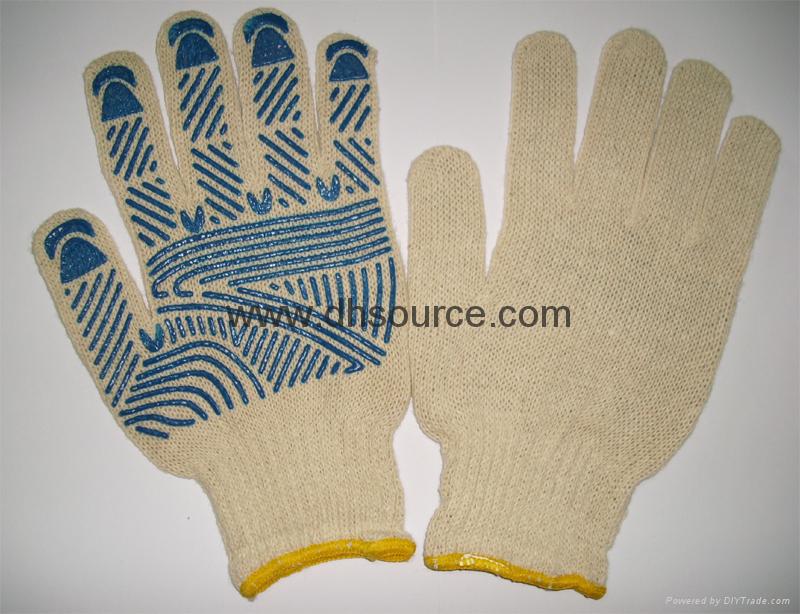 Blue pvc shape gloves