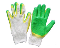 two color latex gloves(DH319G)