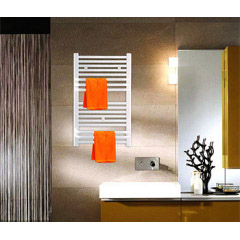 Plastic-Coated Curved Towel Rail Heater, Steel