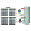 solar water heater - solar system - Portrait for the high-rise residential building.