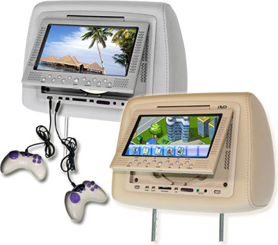 headrest car DVD player with game TV