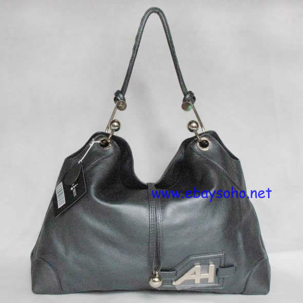 Leather Anya Pearlescent Black Bag 073144