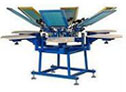 6 color manual screen printing machine