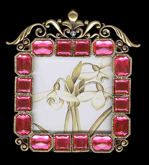 Pink Jewelled Photo Frame