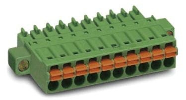 Plugable Spring Terminal Block with Flanges, 3.5/3