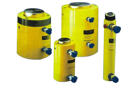 Double acting hydraulic cylinder, hydraulic ram