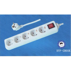 5-Way Germany Socket with Luminous Switch