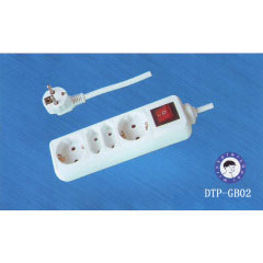 4-Way Germany Socket with Luminous Switch