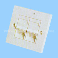 Telephone Broadband Faceplate, Double Ports